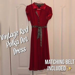 Vintage red polka dot dress!